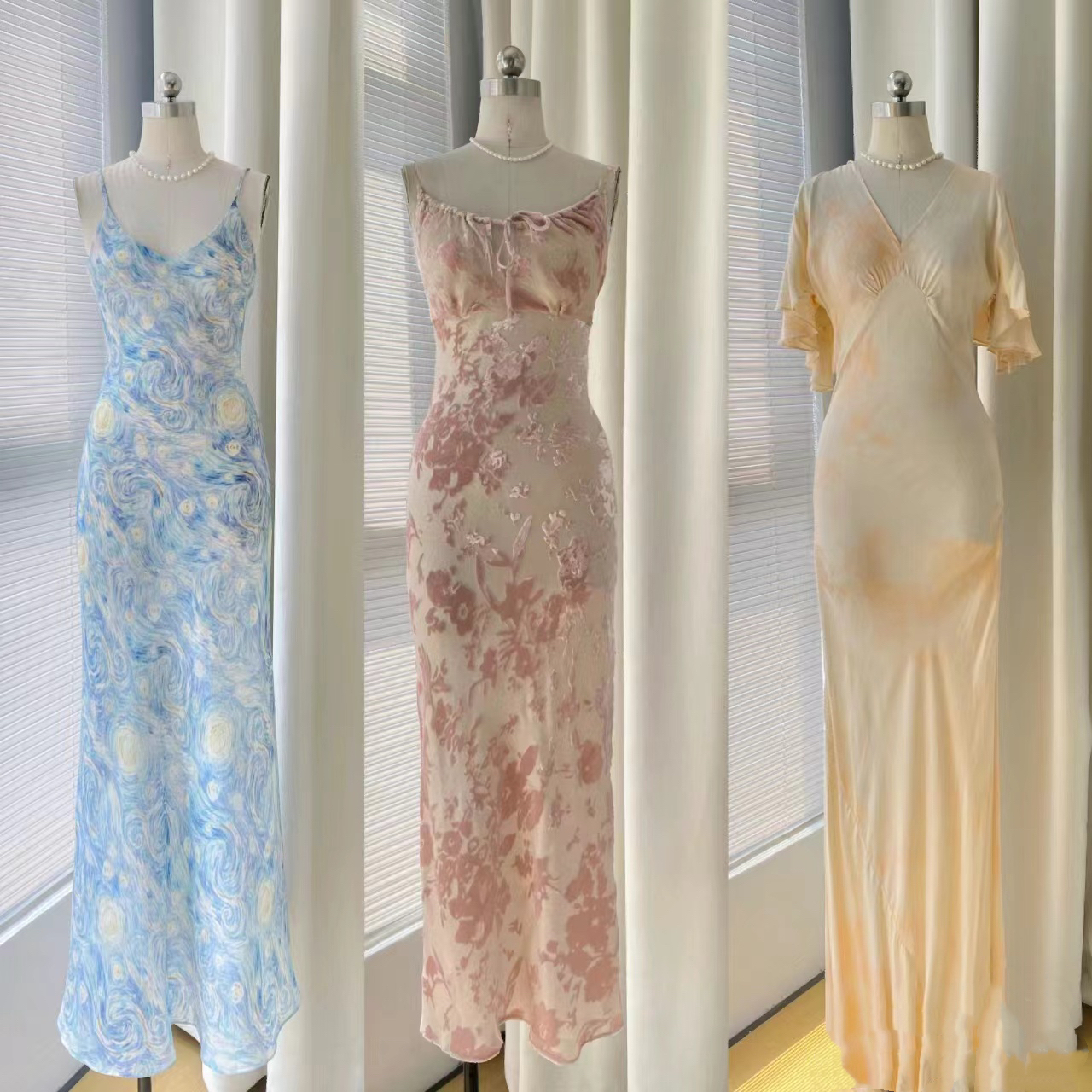 四季真丝桑蚕丝连衣裙衬衫 