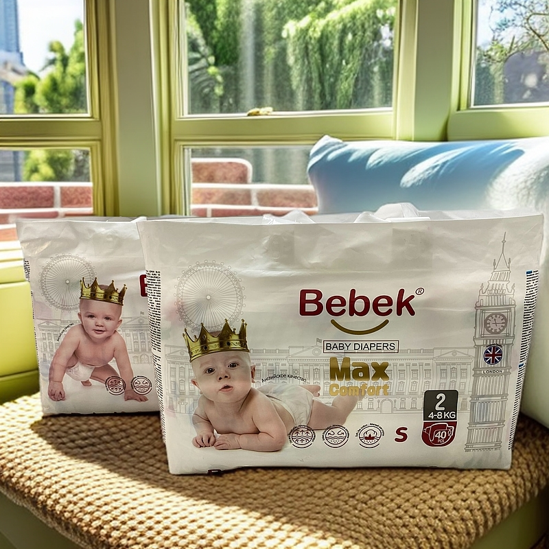 Bebek 腰贴型婴儿纸尿裤透气新生儿超薄婴幼儿绵柔瞬吸铂金装亲肤