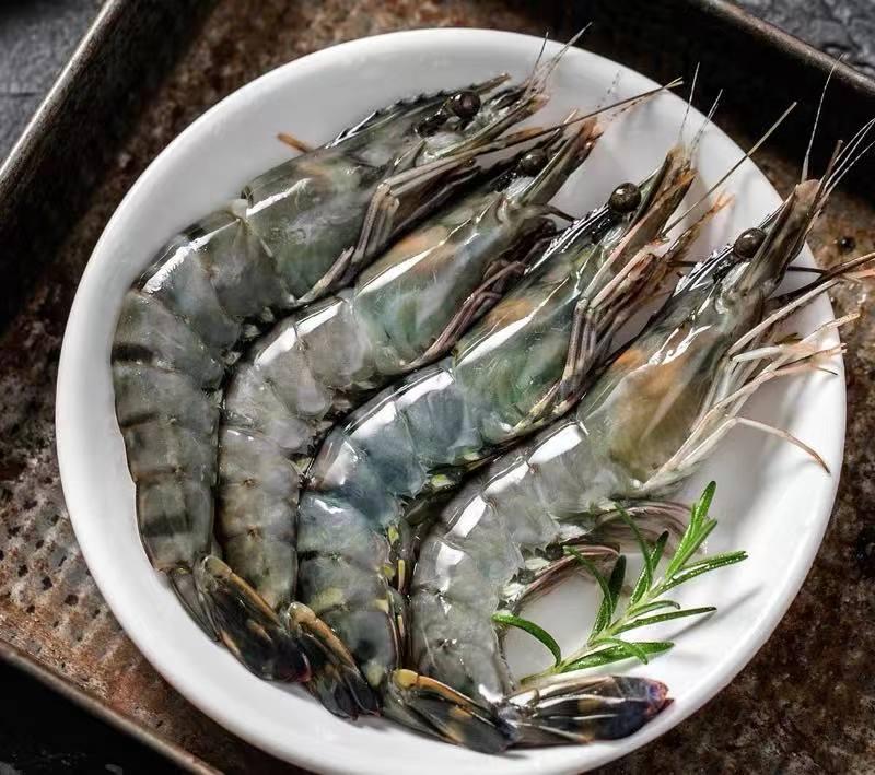 21-25特大黑虎虾速冻锁鲜 3斤27-36只 9-12只/斤 18-20cm