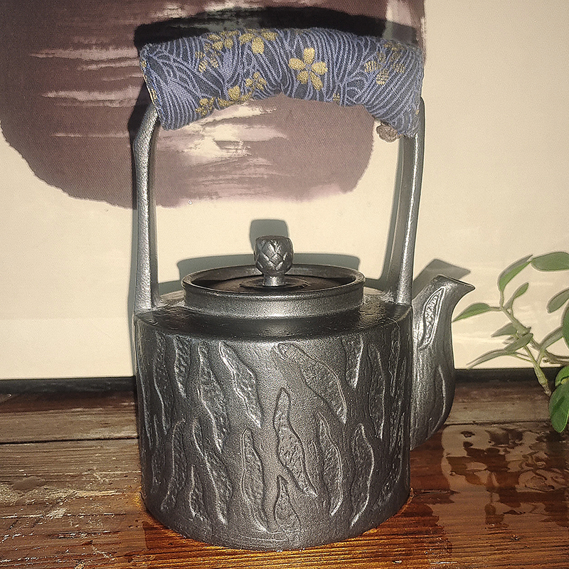 特价火山岩树纹壶中国潮煮茶壶黑陶养生壶电陶炉烧水陶瓷
