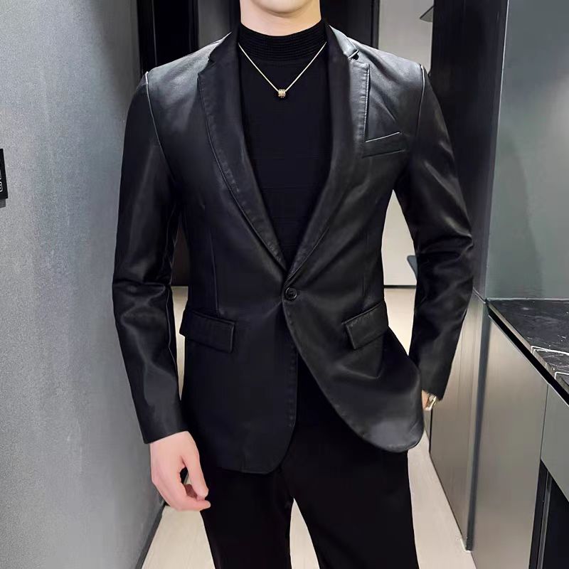 共用链接头层牛皮头层绵羊皮断码商务男装真皮皮衣外套