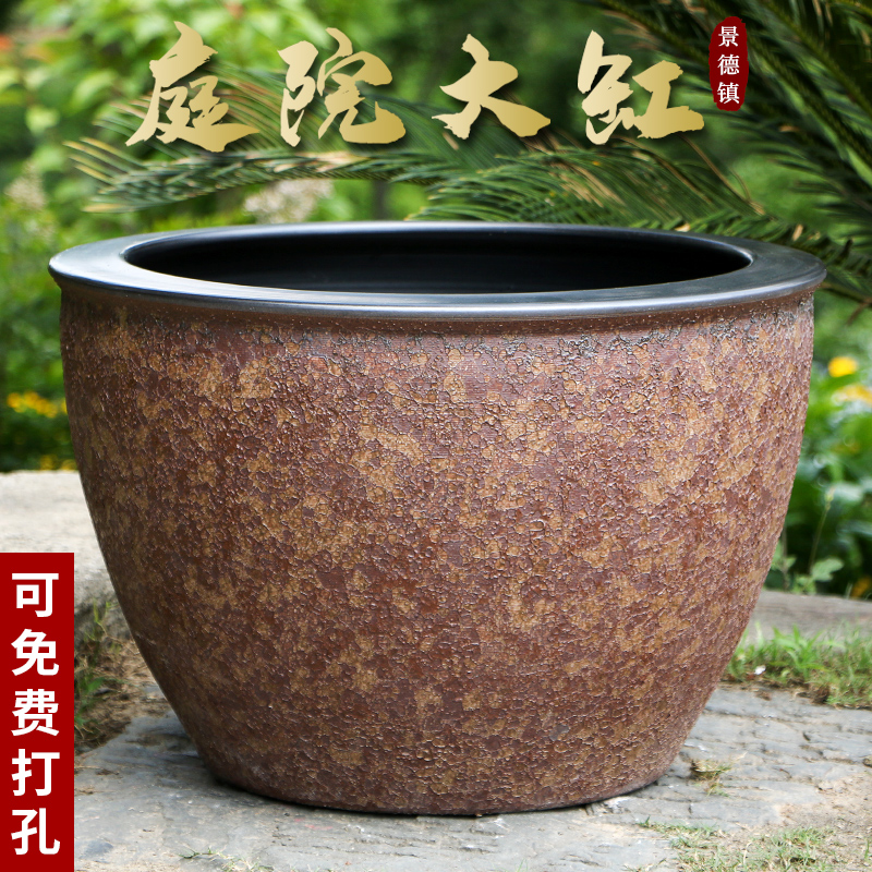 景德镇陶瓷摆件鱼缸流水器喷泉家用鱼缸大号客厅加湿招财