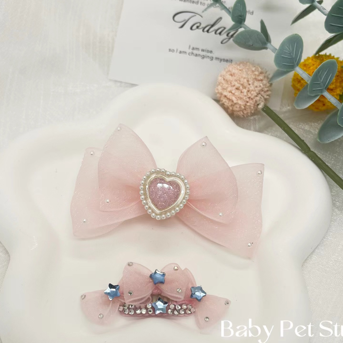 Baby Pet宠物发夹过款链接no退no换 马尔济斯发夹约克夏发夹比熊