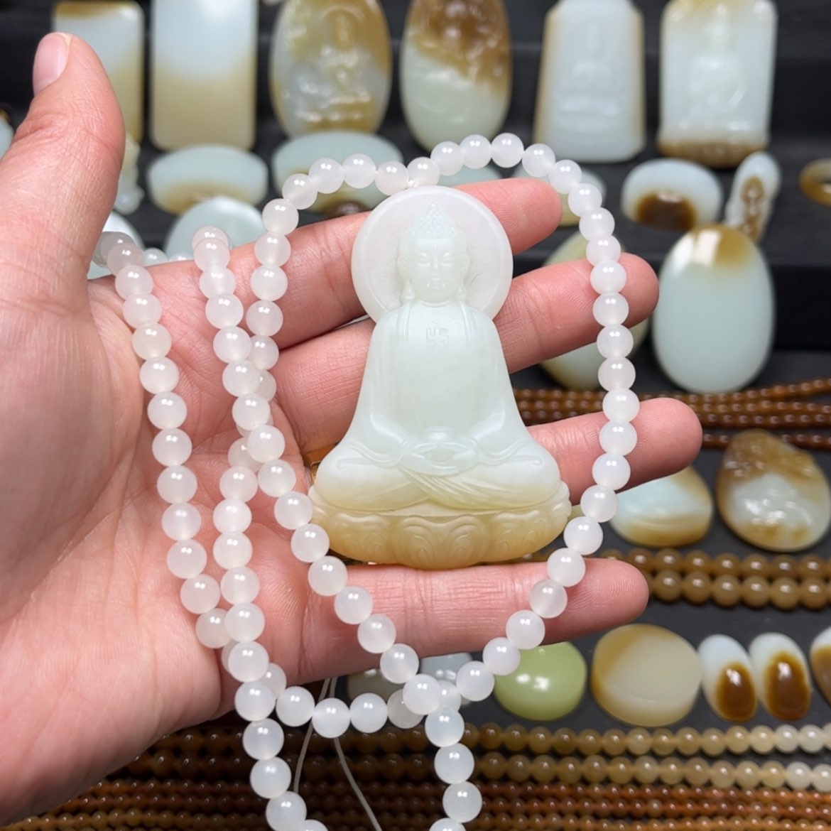 【闪购商品】和田玉（糖玉）颈饰未镶嵌用****6