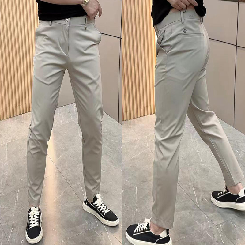 男士裤子商务净版休闲裤男修身百搭西裤潮流高档小脚裤韩版长裤