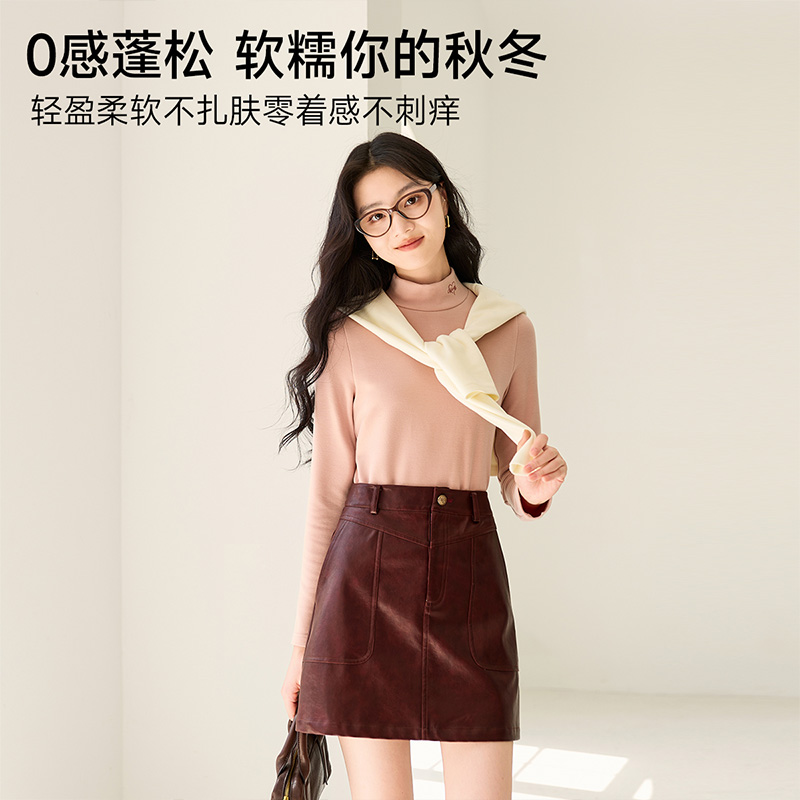 【CC王专属】X844048毛香影【高级感】半高领针织衫女国风冬季新款