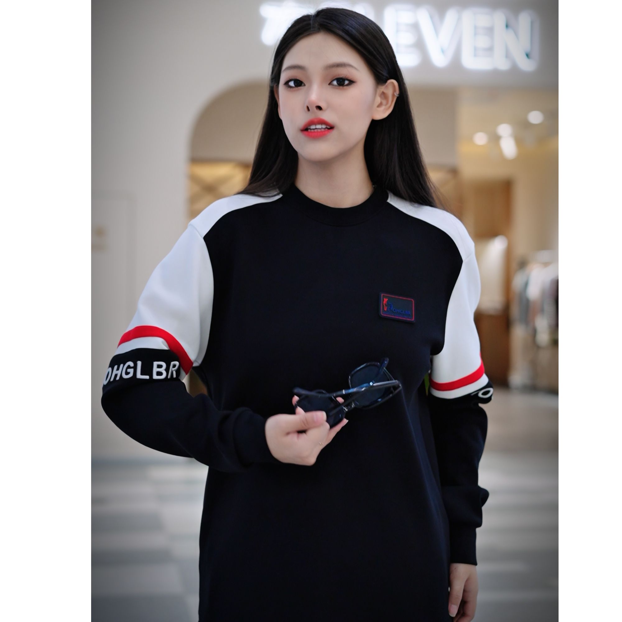 VANGOUHILL/梵高希男士时尚秋季百搭新款长袖圆领卫衣潮流修身