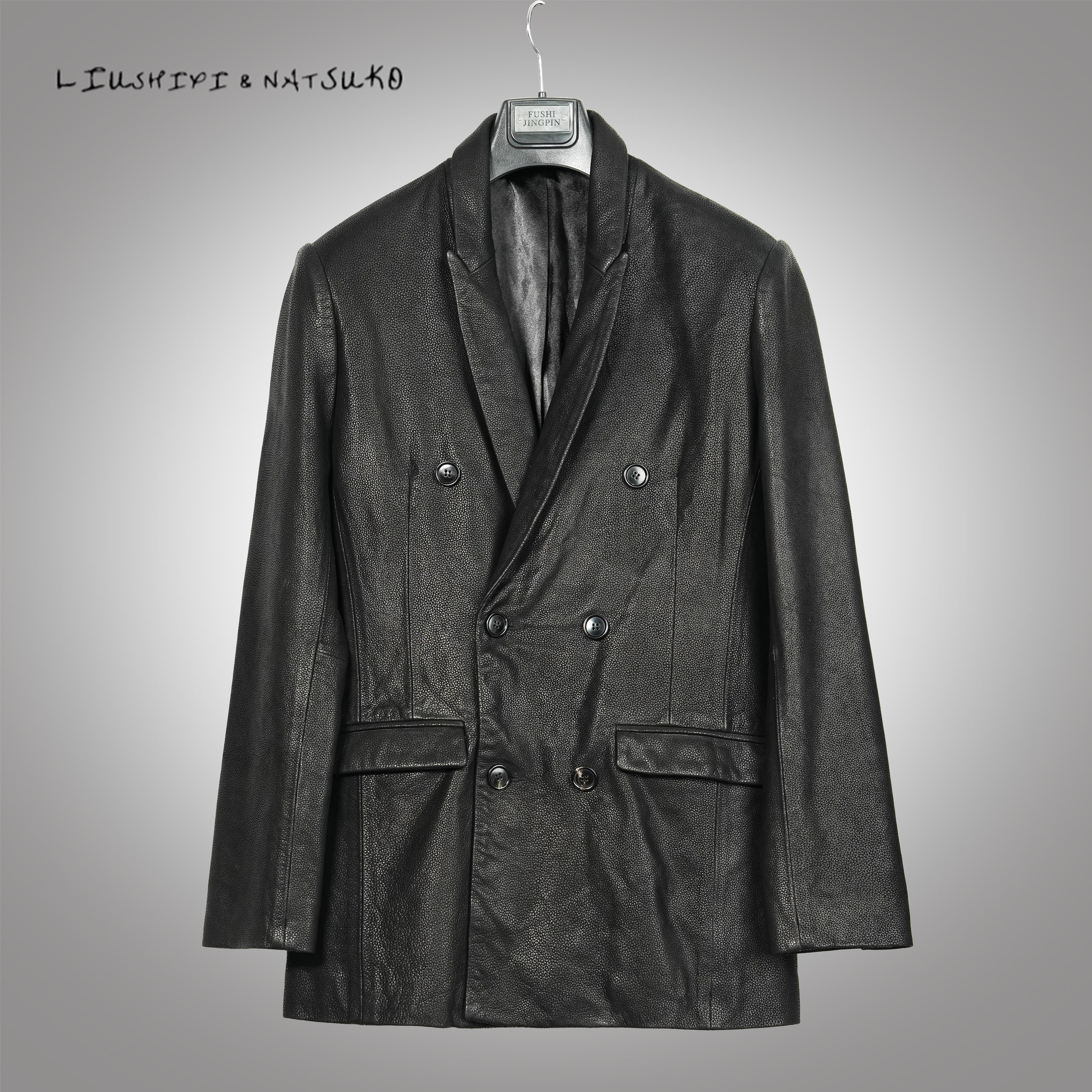 L&N高定休闲款男士皮西服