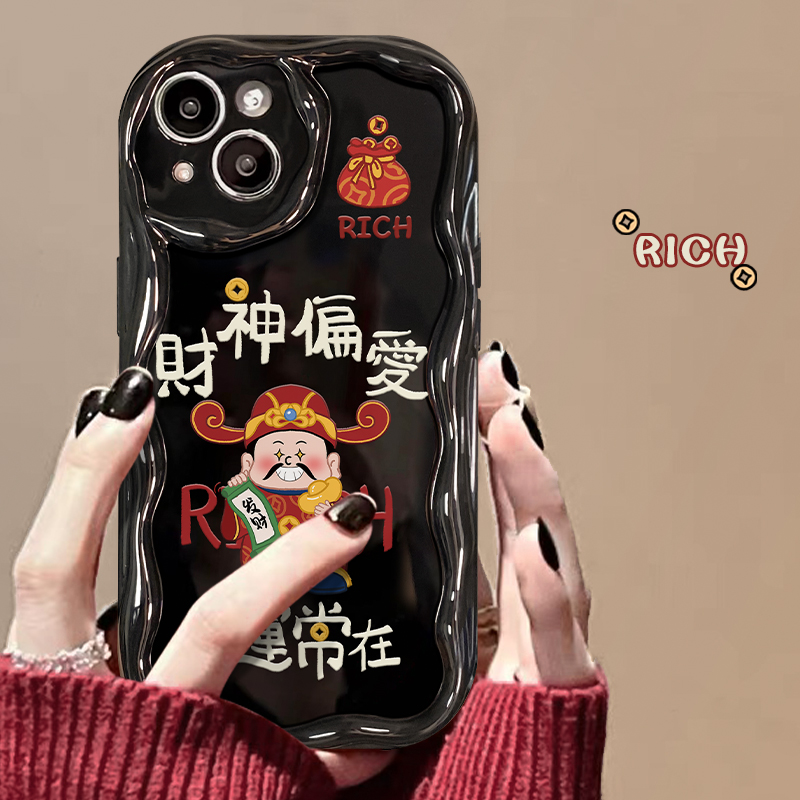 财神偏爱苹果13华为/vivo/oppo/小米iPhone14promax小众手机壳