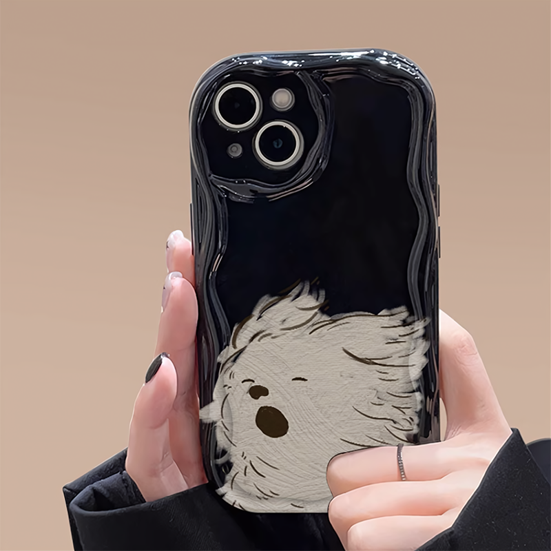 潦草小狗苹果13华为/vivo/oppo/小米iPhone14promax小众手机壳