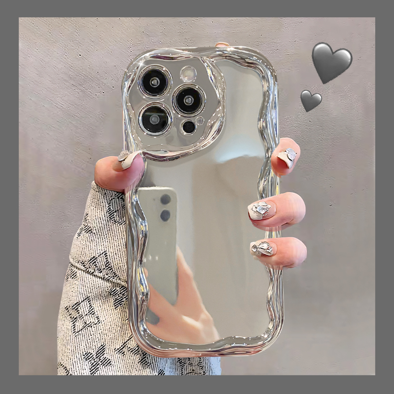 电镀银苹果15华为/vivo/oppo/小米iPhone14promax小众防摔手机壳