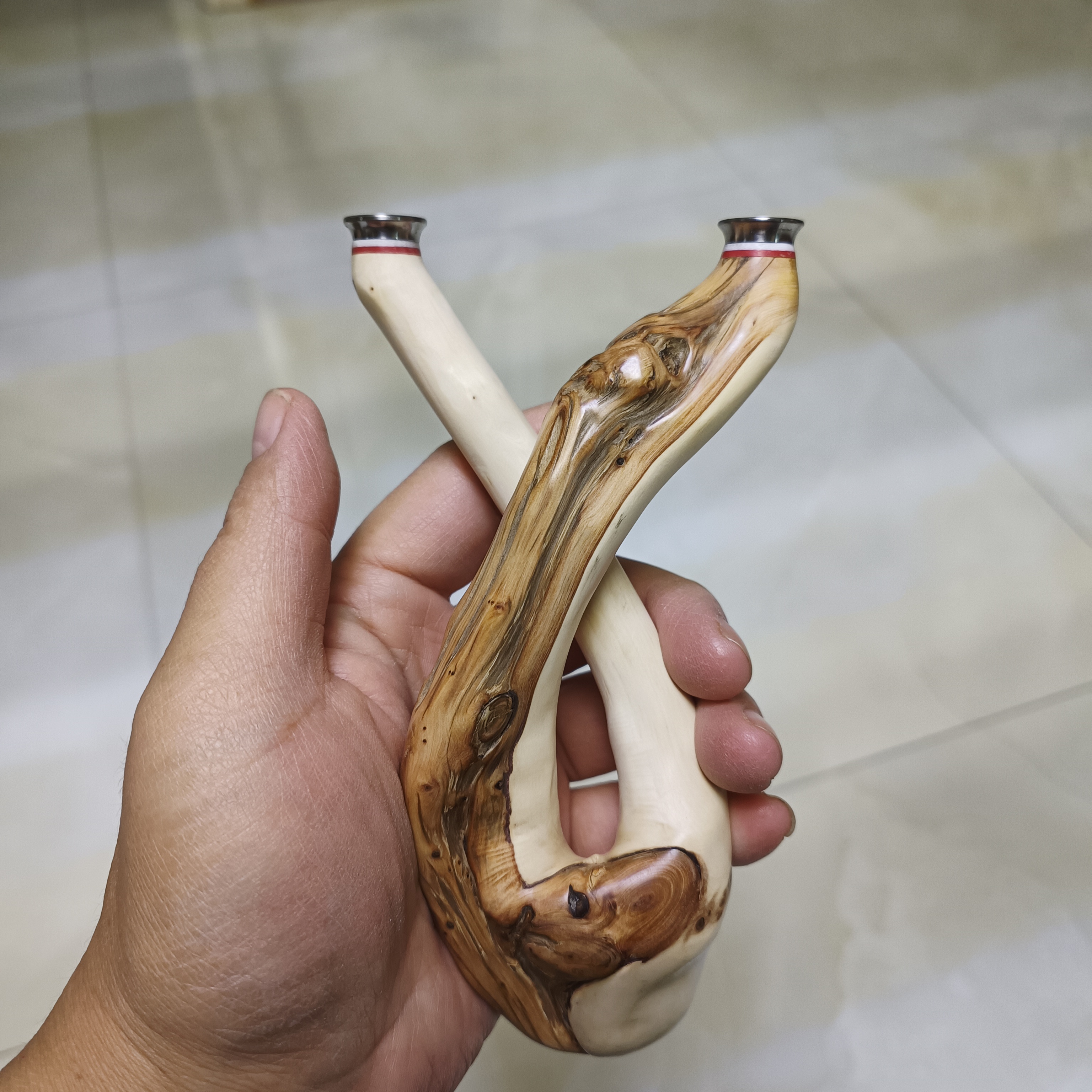 太行崖柏双色八字弓，弓门83/15左右手通用