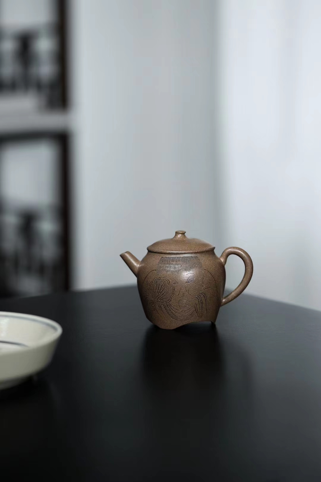 宜兴原矿紫砂手工制作青灰泥禅茶一味容量130毫升小品壶