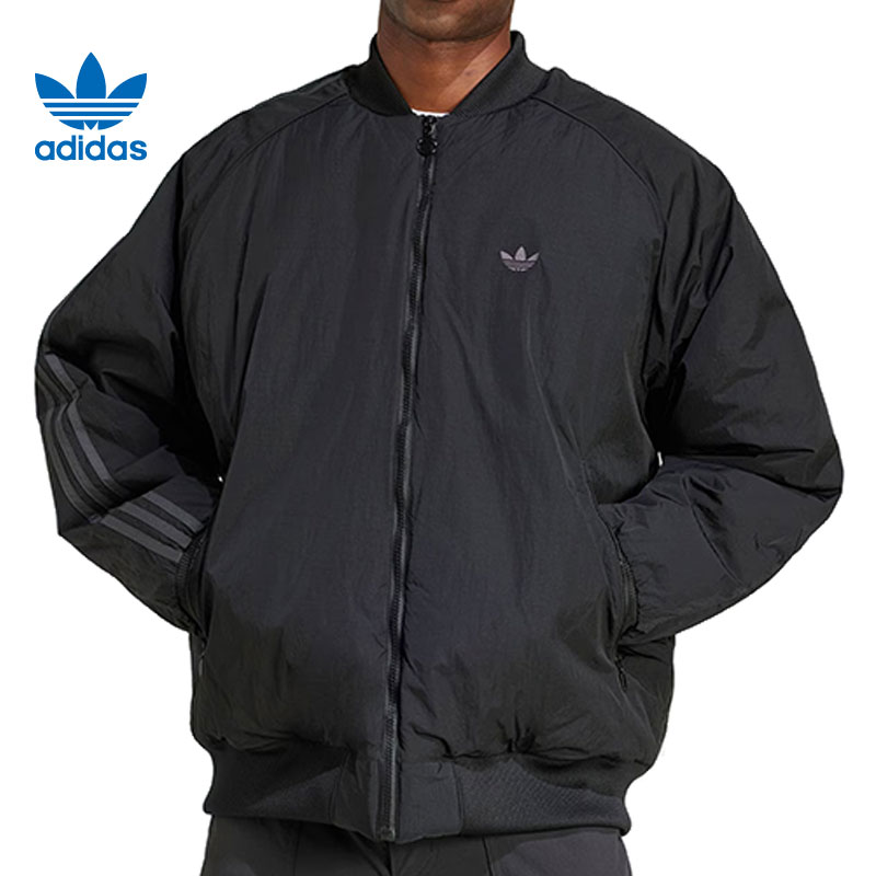 大adidas阿迪达斯三叶草男女运动休闲棉服外套JC7546