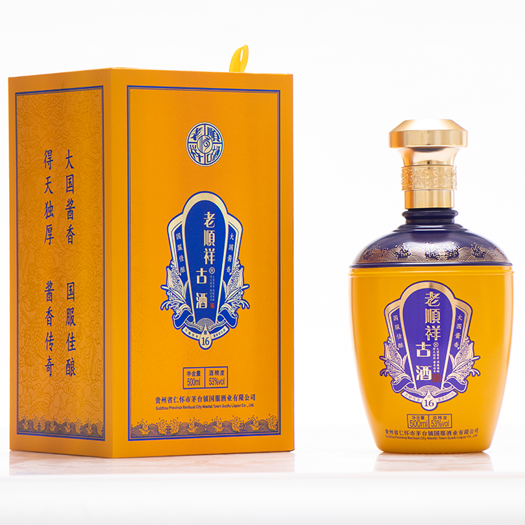老顺祥古酒顺16大曲酱香53°/500ml酱香型优级佳酿53%Vol