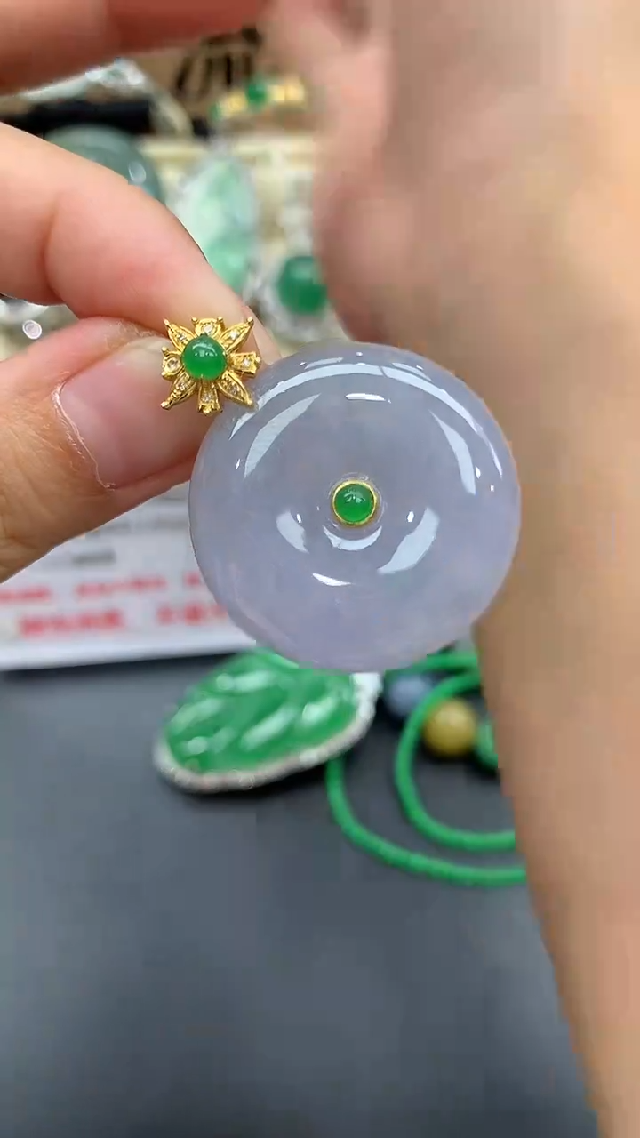 【闪购商品】翡翠颈饰18K金镶嵌418-多人