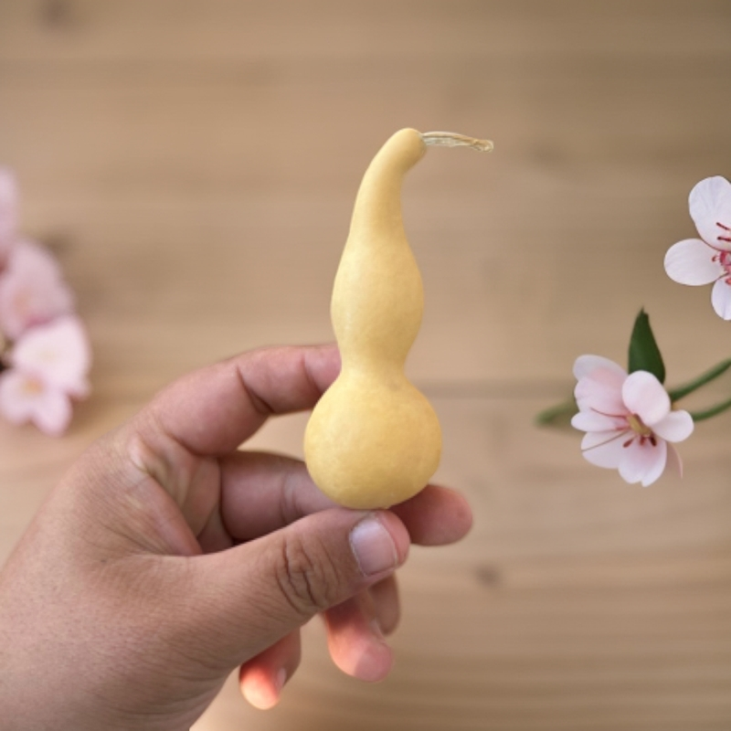 天然精致小葫芦文玩手把件带龙头可盘玩福禄葫芦