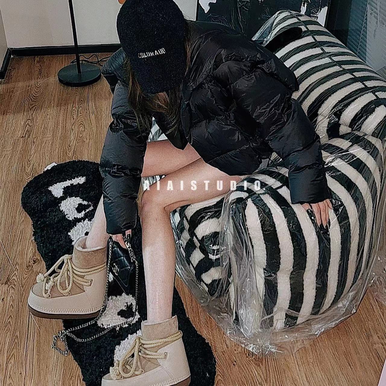 AIAI【翻领羽绒】抽绳收腰翻领显瘦羽绒服外套保暖加厚冬季新款外套