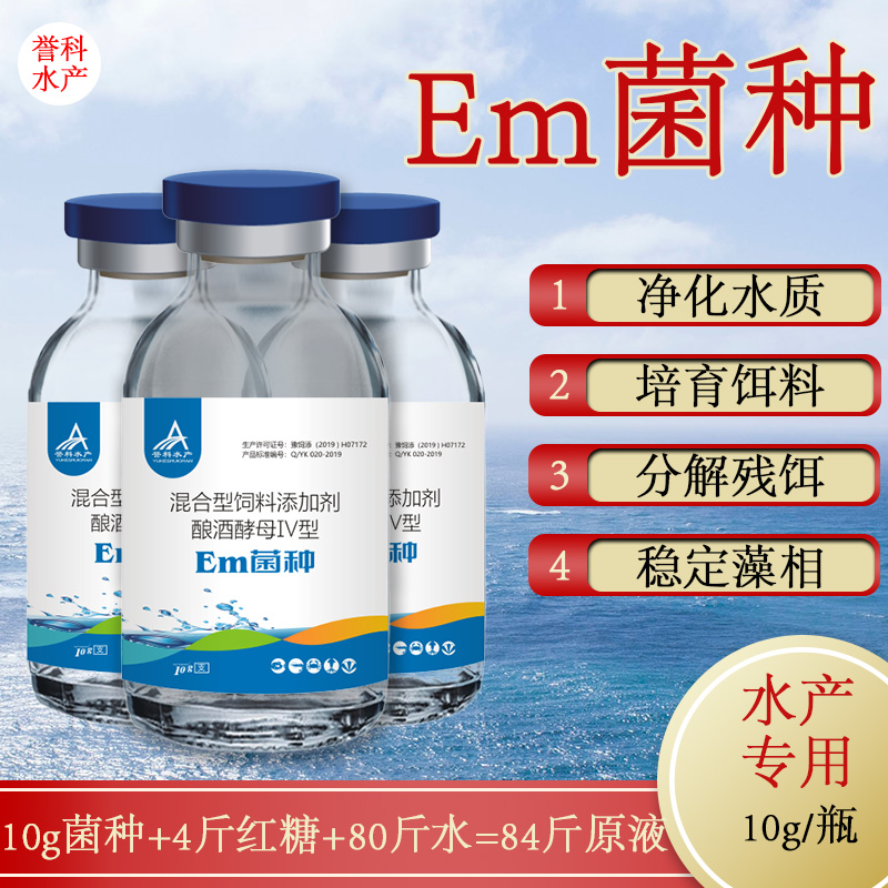 EM菌种水产养殖鱼虾蟹使用，扩培菌粉净化水质降低氨氮，分解有机质