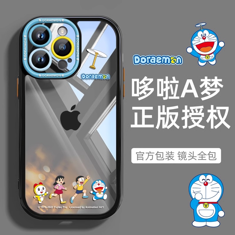 【哆啦A梦】iPhone14promax苹果13手机壳15pro可爱12情侣款xs高级感