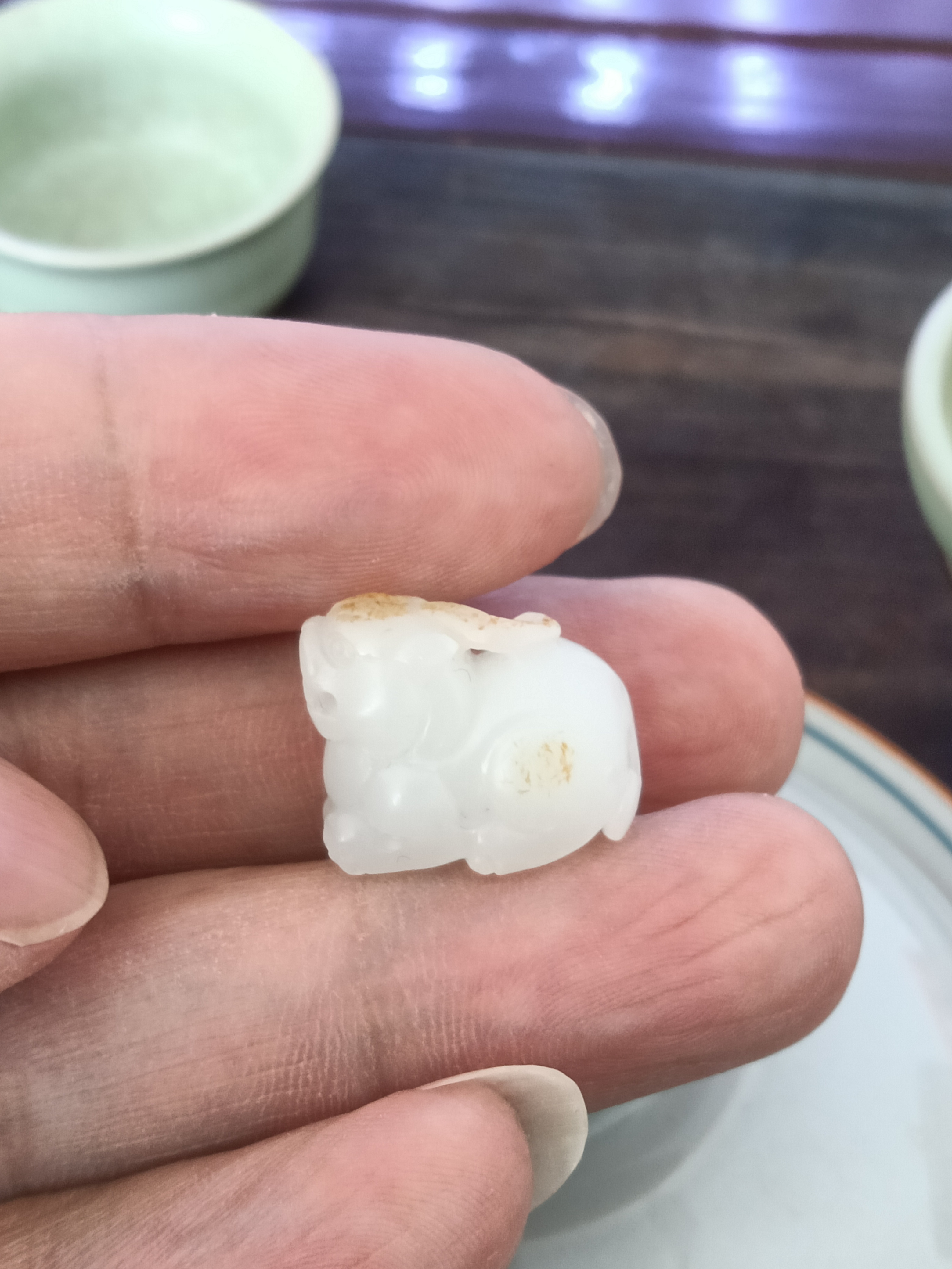 和田玉貔貅手工雕刻