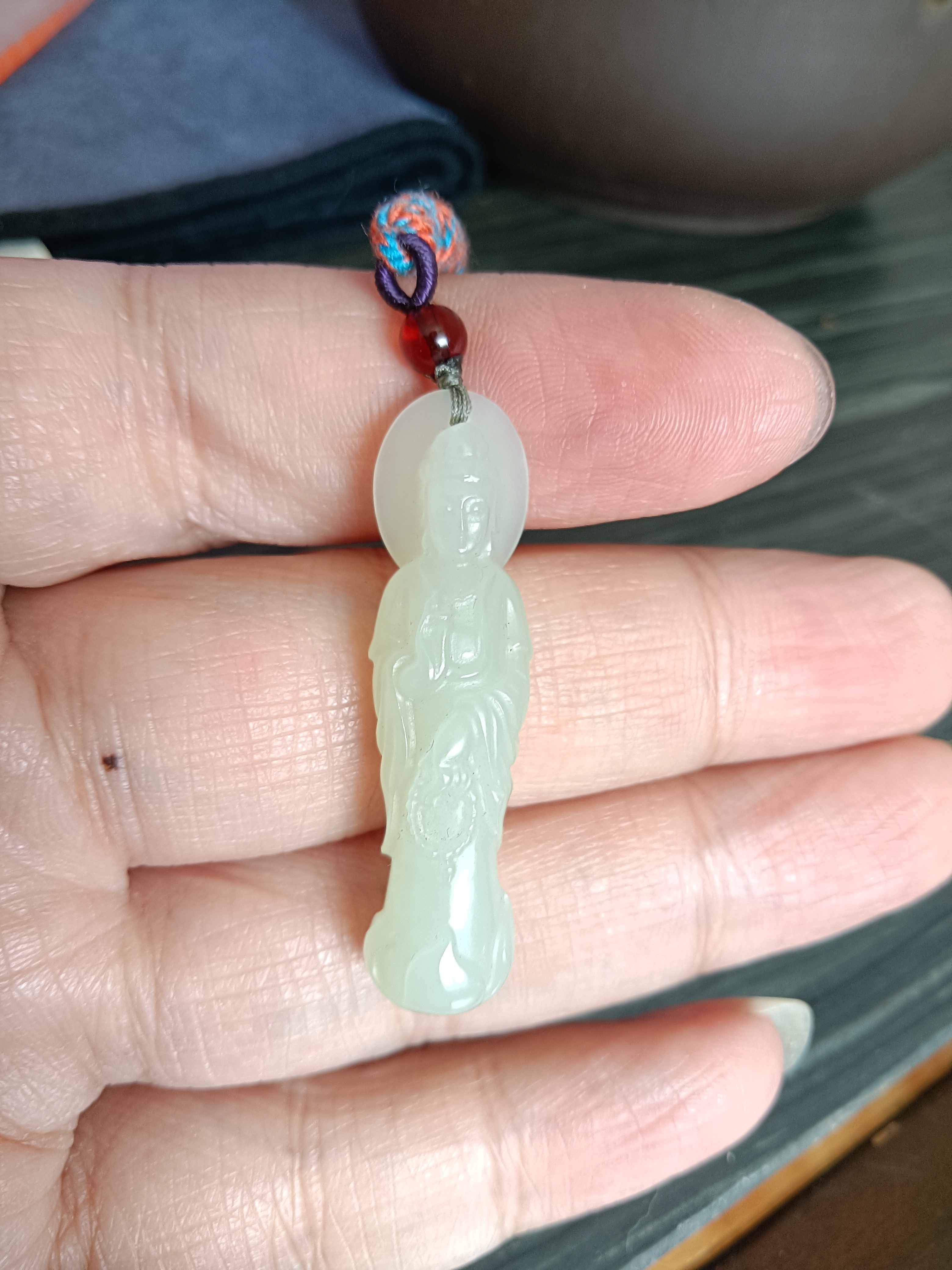 观音纯手工雕刻挂件