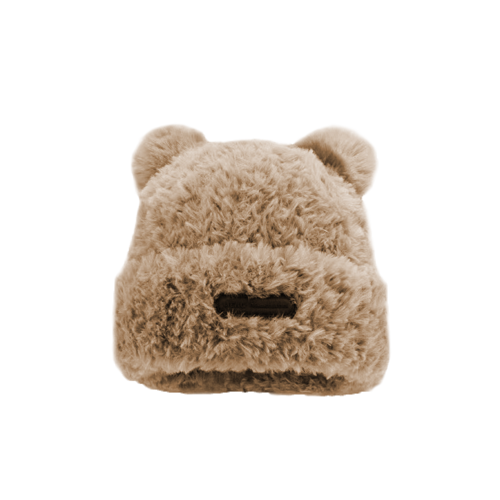 小熊毛绒帽（随机颜色）
