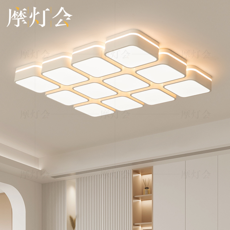 摩灯会 客厅吸顶灯 主灯大气创意新款高级感设计师款轻奢大厅9781