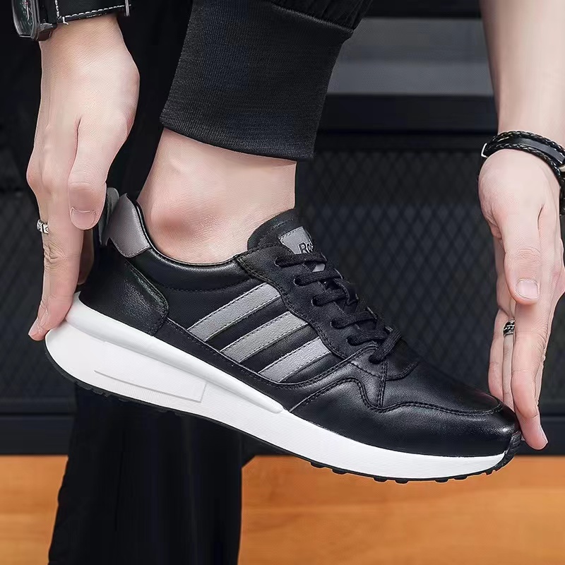 瑞青潮夏季透气青少年小白鞋纯色潮鞋鞋子休闲运动鞋 21823N 