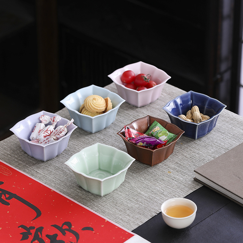 围炉煮茶家用陶瓷茶点盘糕点碗点心盘精致甜品小碗水果盘小果盘