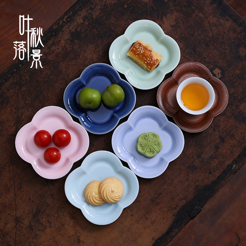 陶瓷创意迷你小吃碟子餐具点心盘茶点盘家用喜饼月饼糕点盘供盘