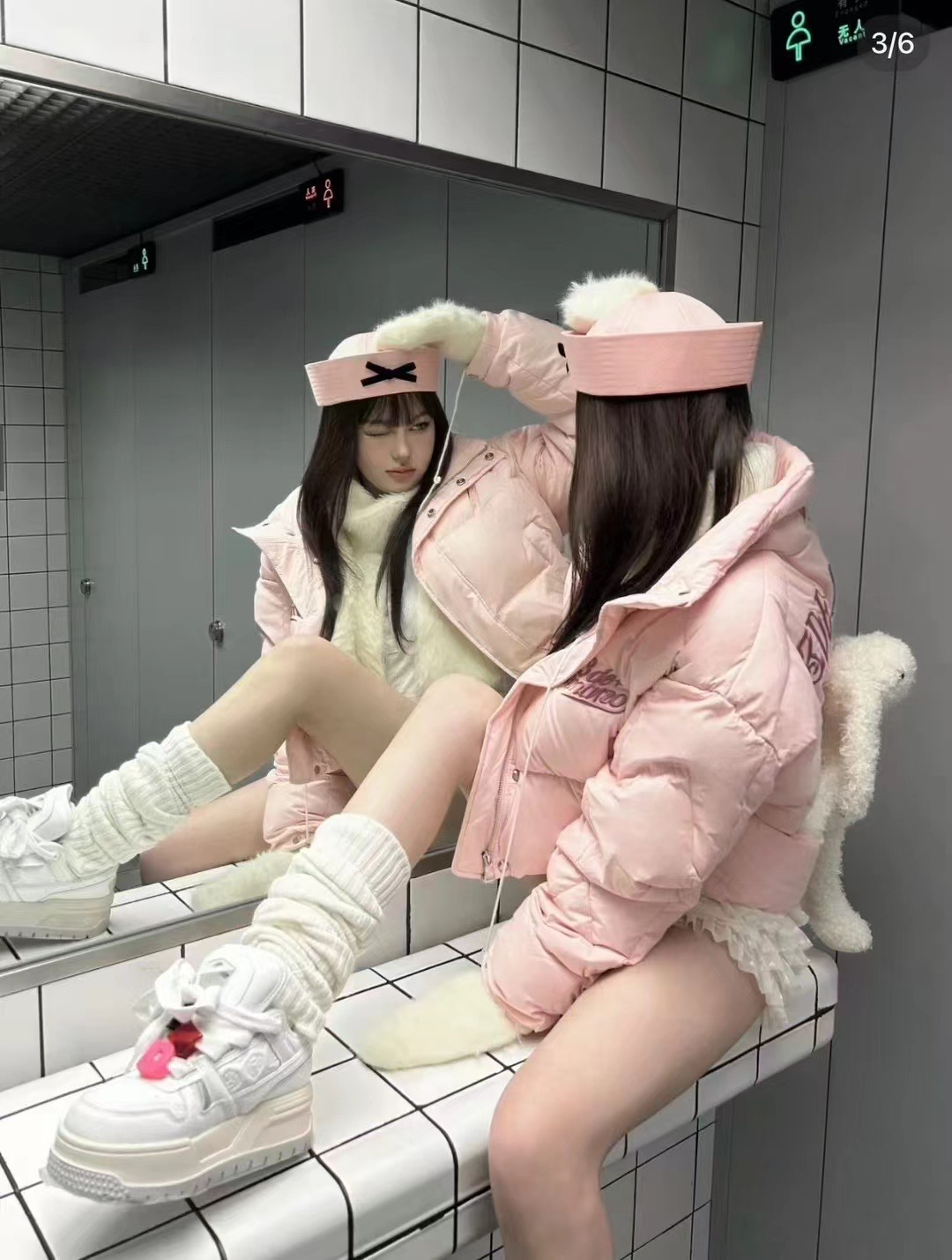 小熊羽绒服可爱减龄