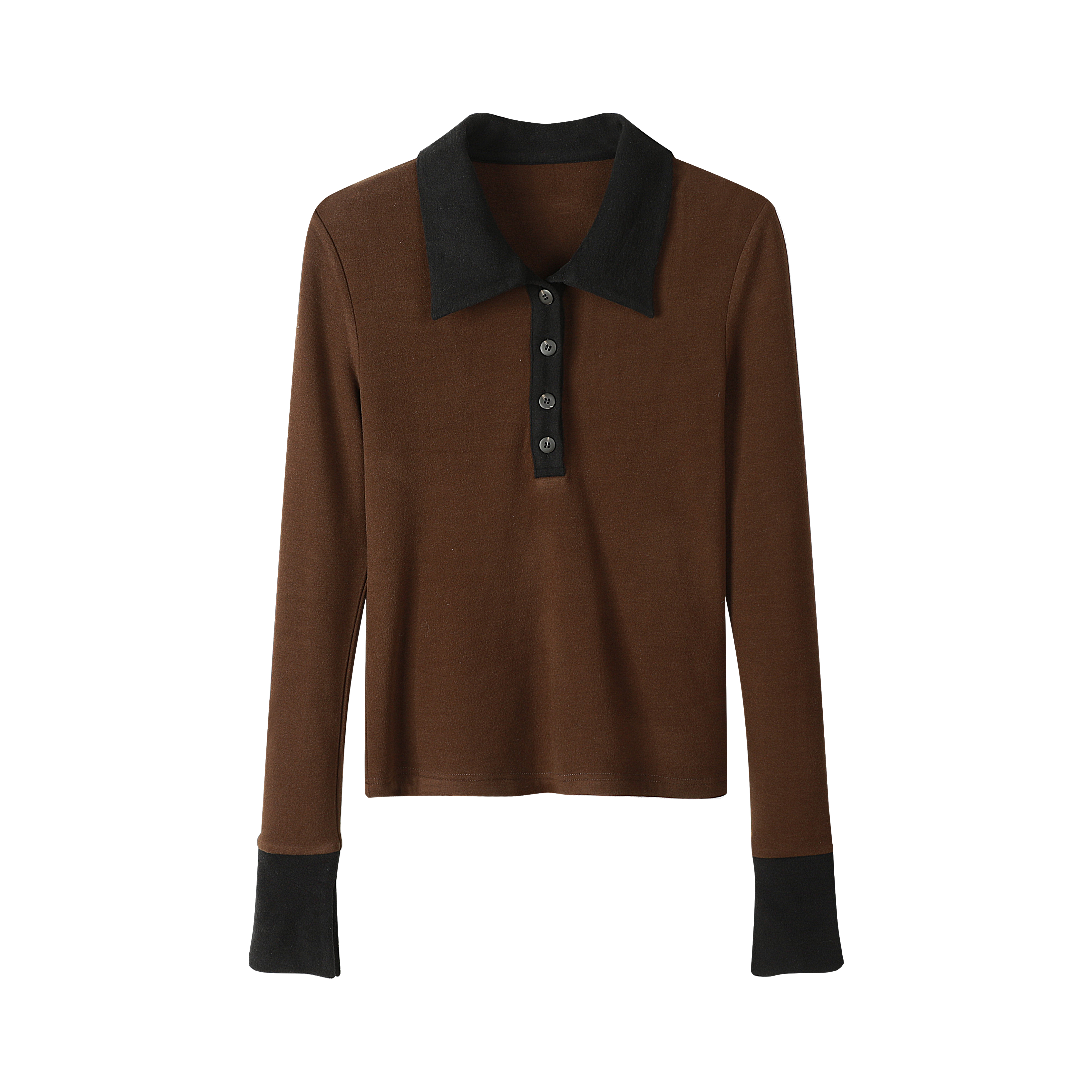 老钱风复古POLO衫女衬衫领针织衫0263