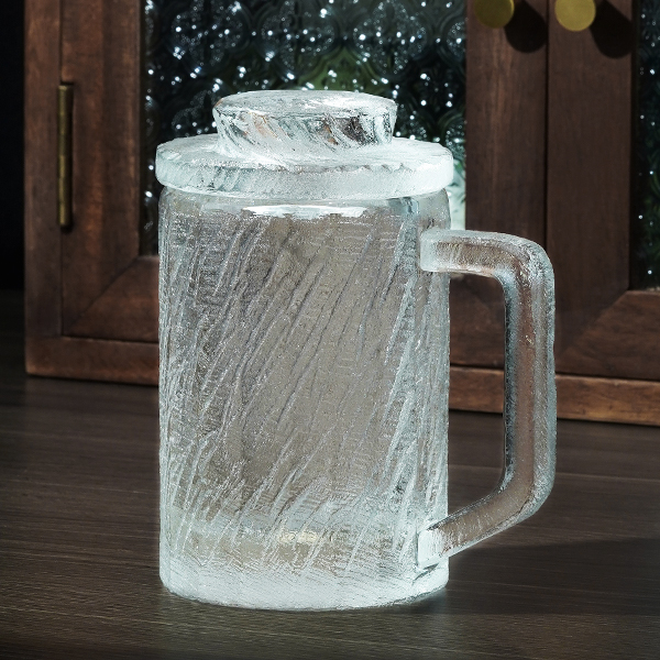 沏时光原矿水晶创意家用大容量磨砂手工大茶杯