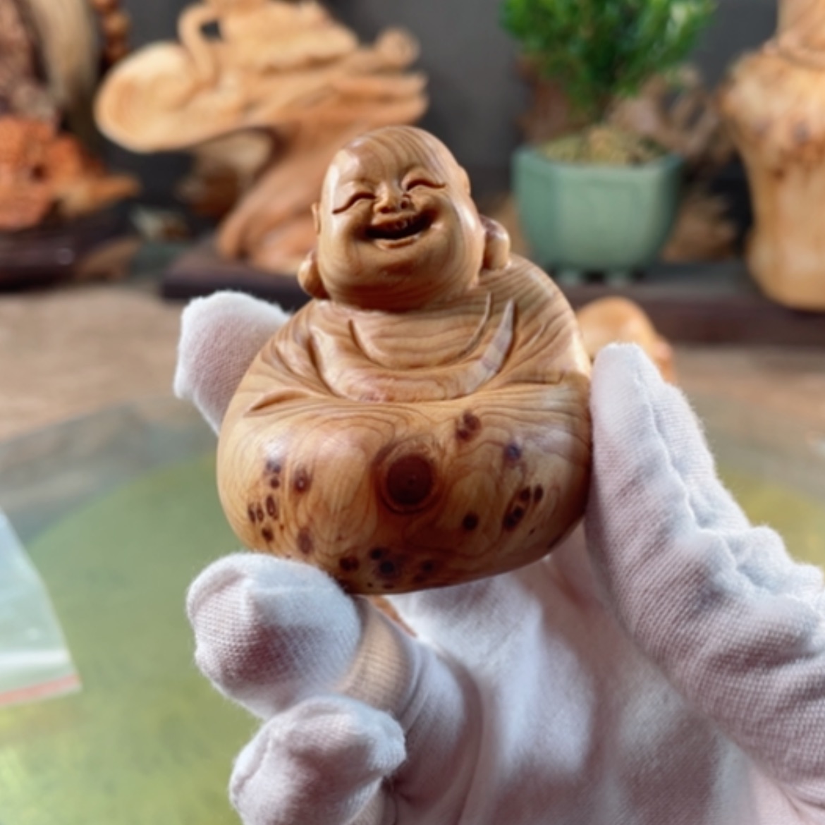 【闪购商品】崖柏根雕开***乐