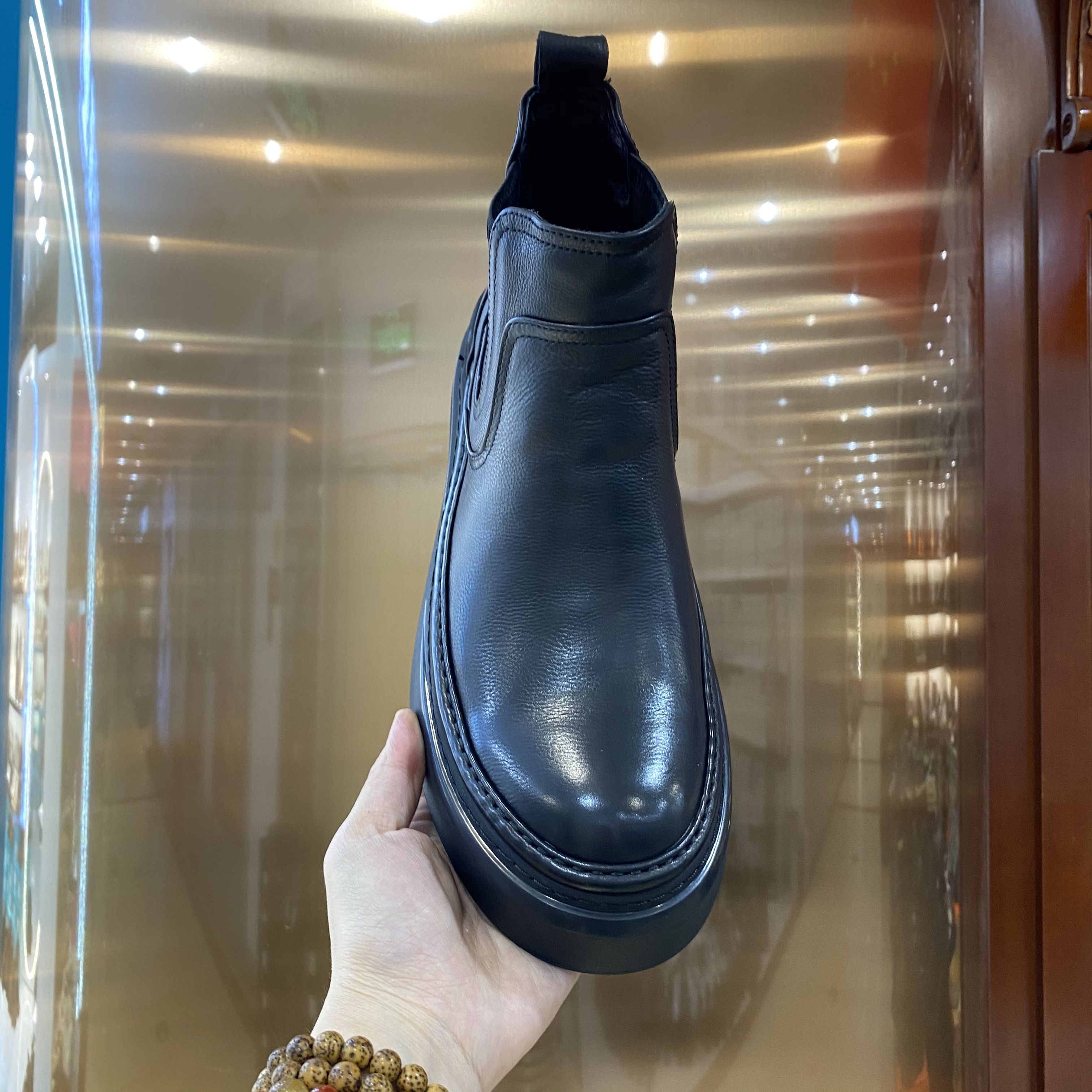 26811-1冬季新款 男款时尚休闲切尔西靴舒适百搭英伦风高帮板鞋