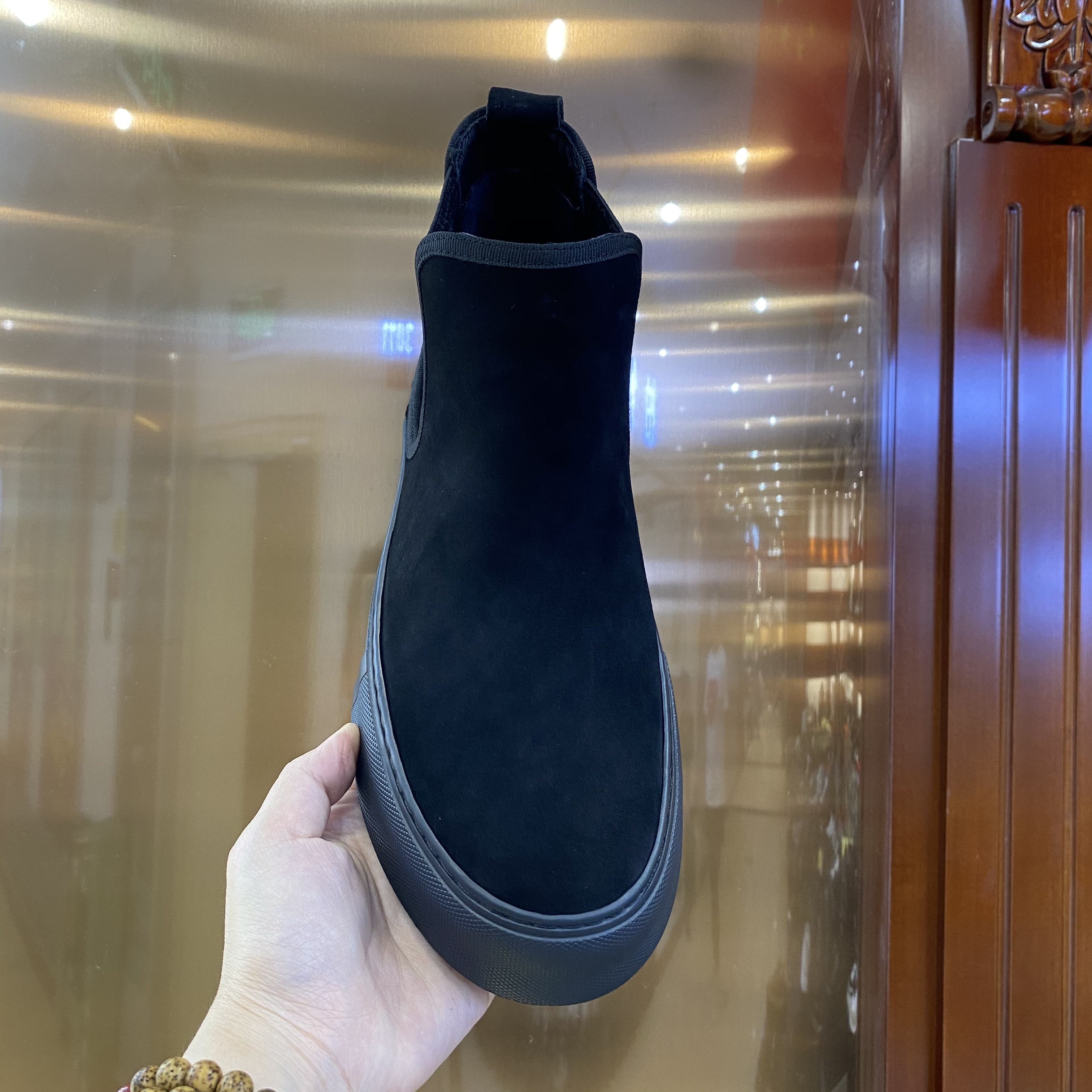 5116-2冬季新款 男款高帮时尚休闲百搭马丁靴厚底增高防滑切尔西