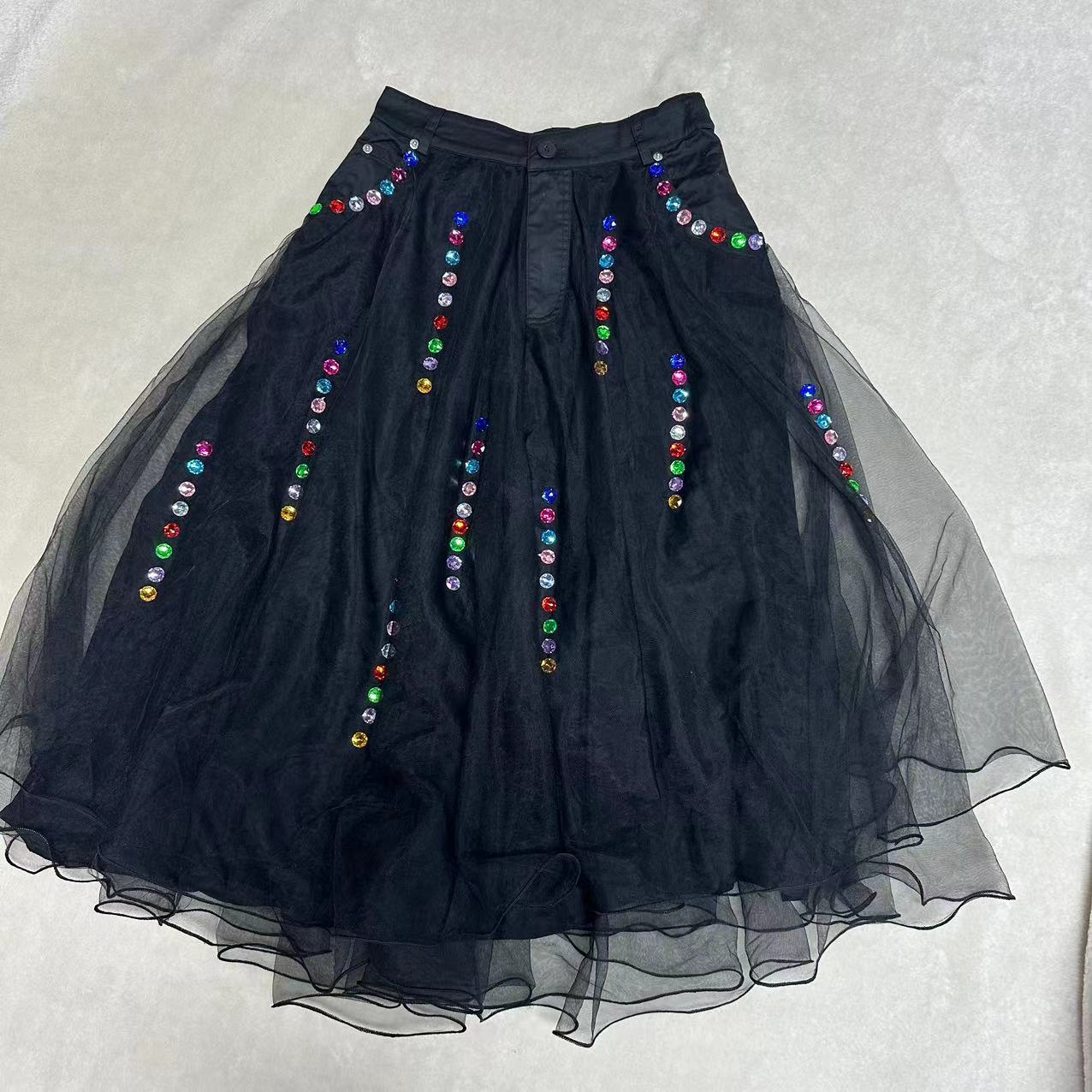 【依诺原创】新款重工钉珠半身裙  腰围70裙长86  SF288ZG