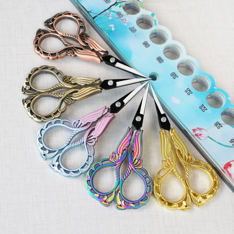 佛手莲花剪十字绣专用工具家用绣花尖头剪不锈钢复古小剪刀