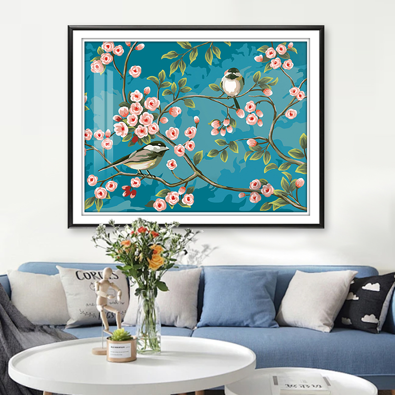 芊虹秀喜上眉梢十字绣2025爆款客厅卧室古色古香花鸟图手工自己绣