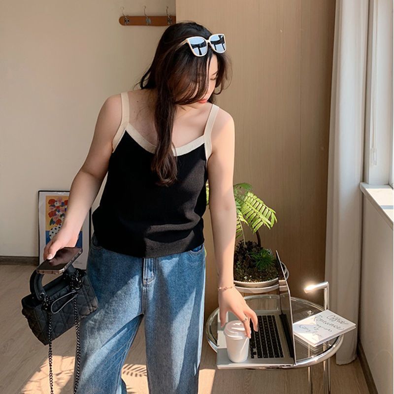 80-200斤大码吊带背心胖mm女宽松内搭遮肚显瘦打底无袖夏季百搭