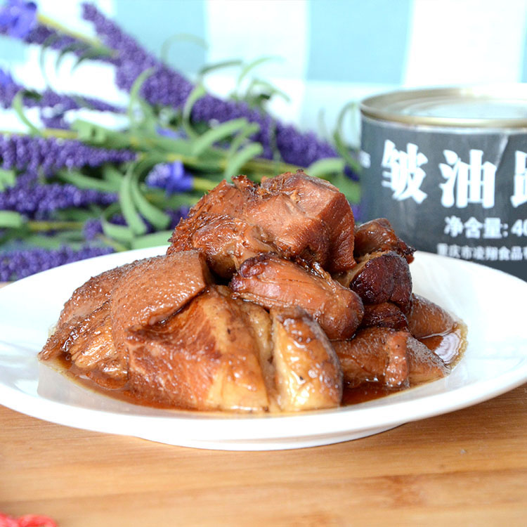 凌翔皱油蹄髈400g下酒菜下饭菜肘子肉蹄髈营养即食熟食肉类罐头