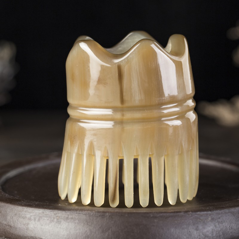 天然正品白水牛角洗头梳子家用按摩头部经络抓头皮头疗防静电梳头