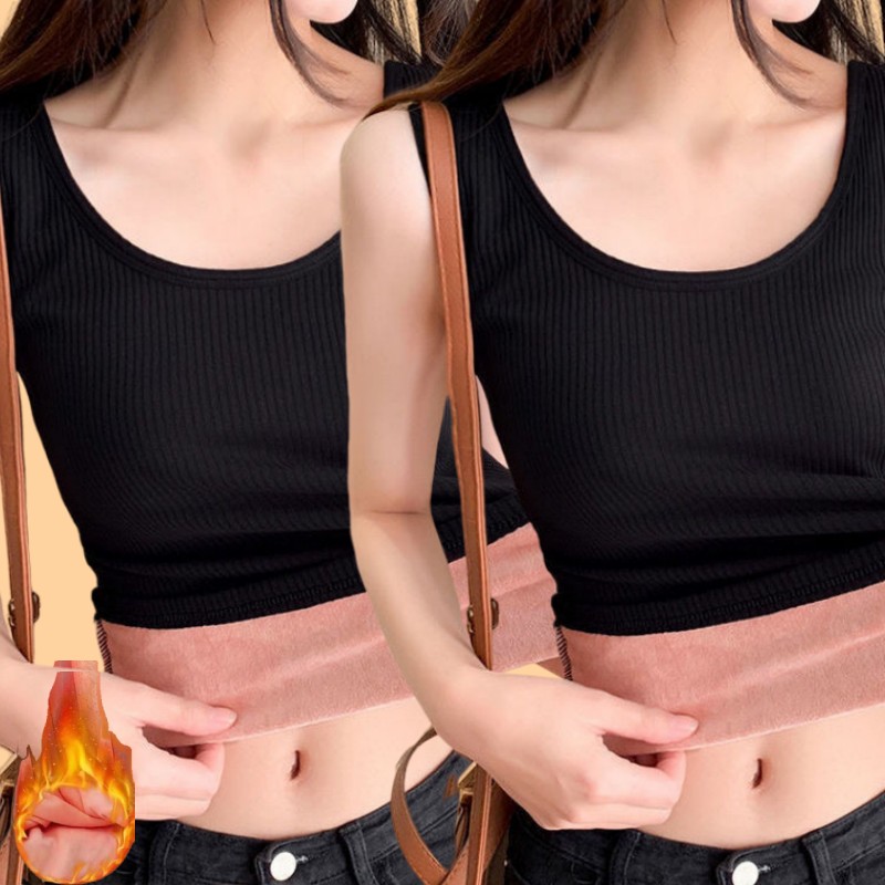 保暖背心女士加绒加厚秋衣女2023新款内穿秋冬季紧身打底上衣ryiy