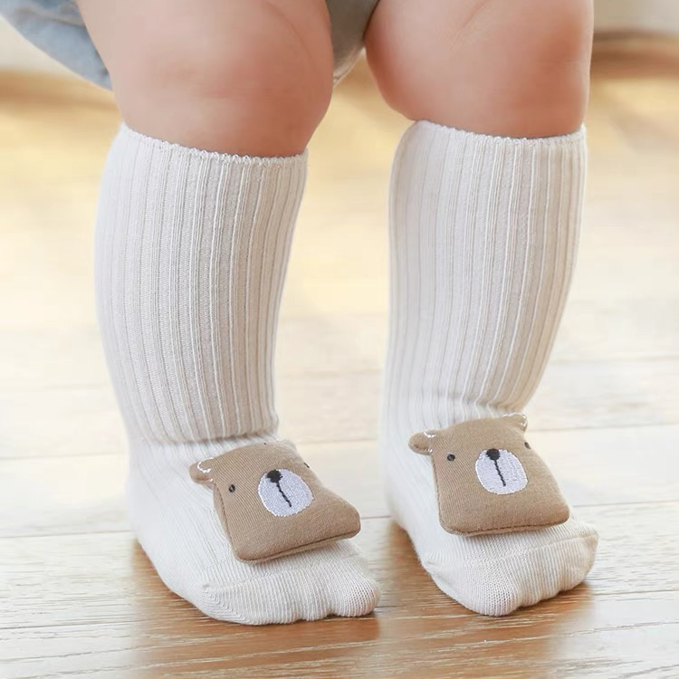 宝宝保暖袜0-3月新生婴儿宝宝室内地板袜男女童学步袜中筒棉袜A类