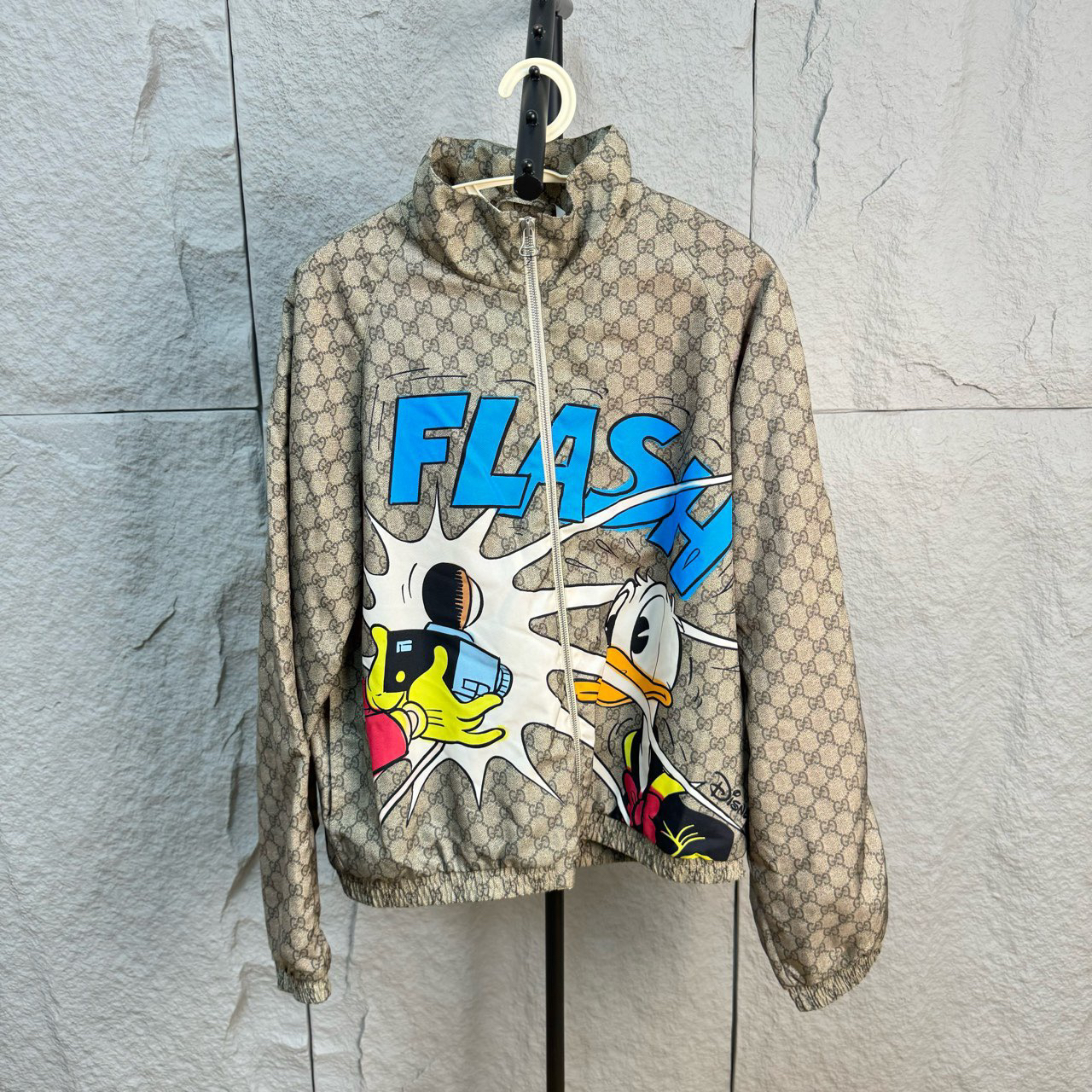 99新 GUCCI/古驰 Disney联名满印Glogo唐老鸭夹克 44码 YS000465