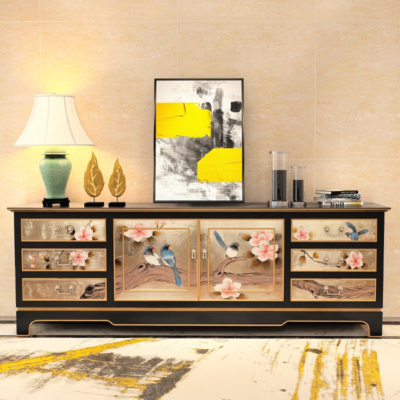 160/180/200*40*55/70电视柜高款柜子茶几组合客厅柜整体烤漆边柜