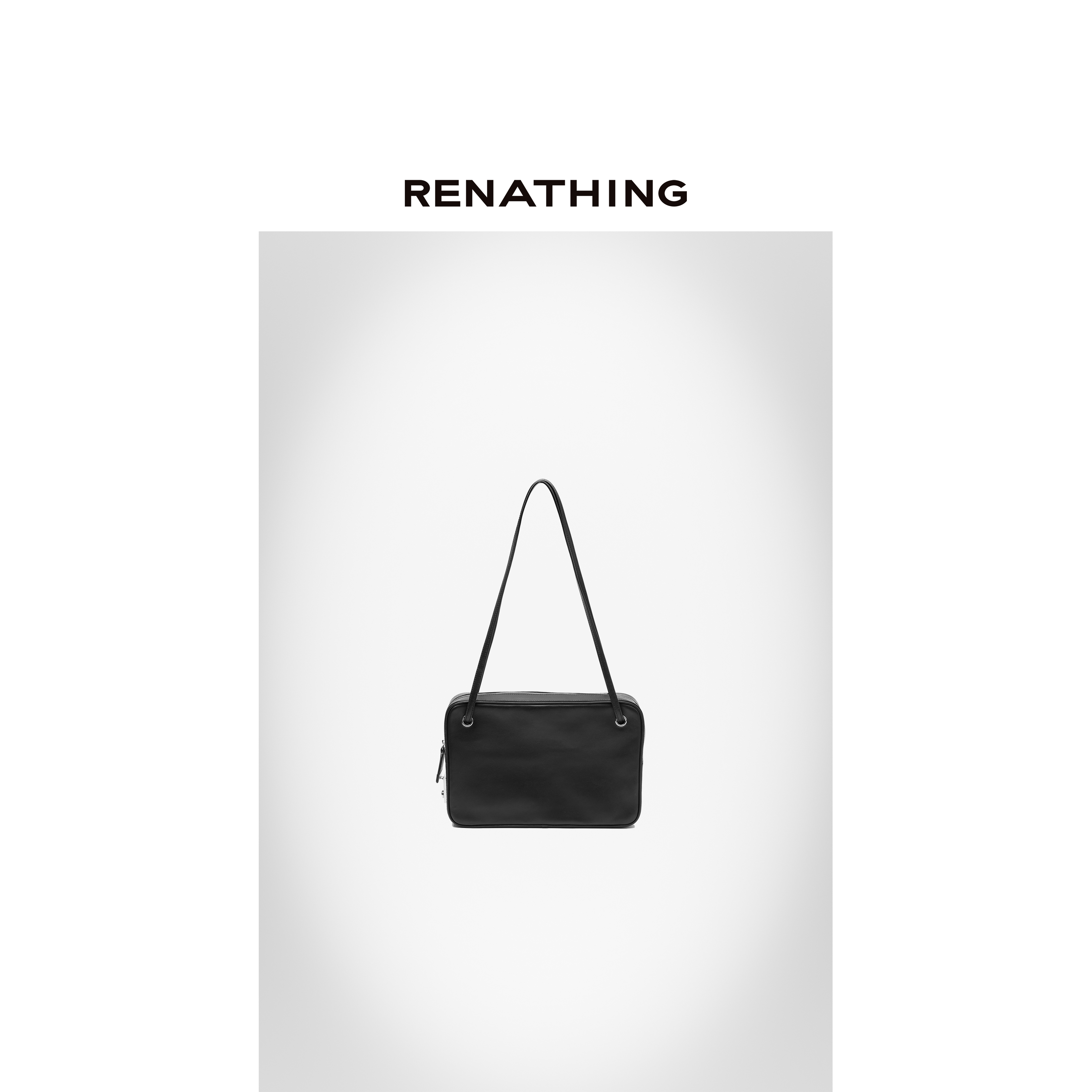【RENATHING】复古方形侧扣单肩包