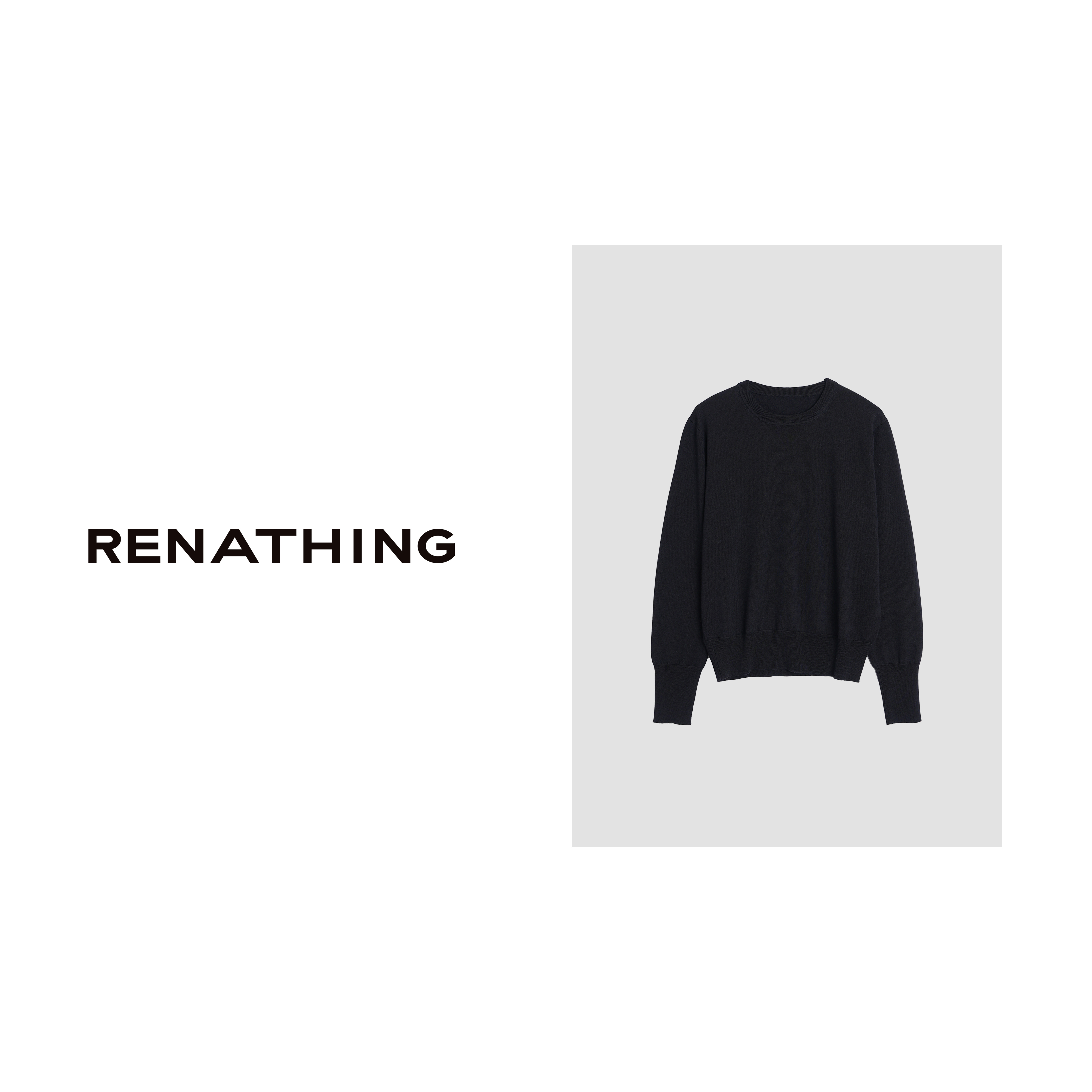 【RENATHING】基础圆领针织打底衫