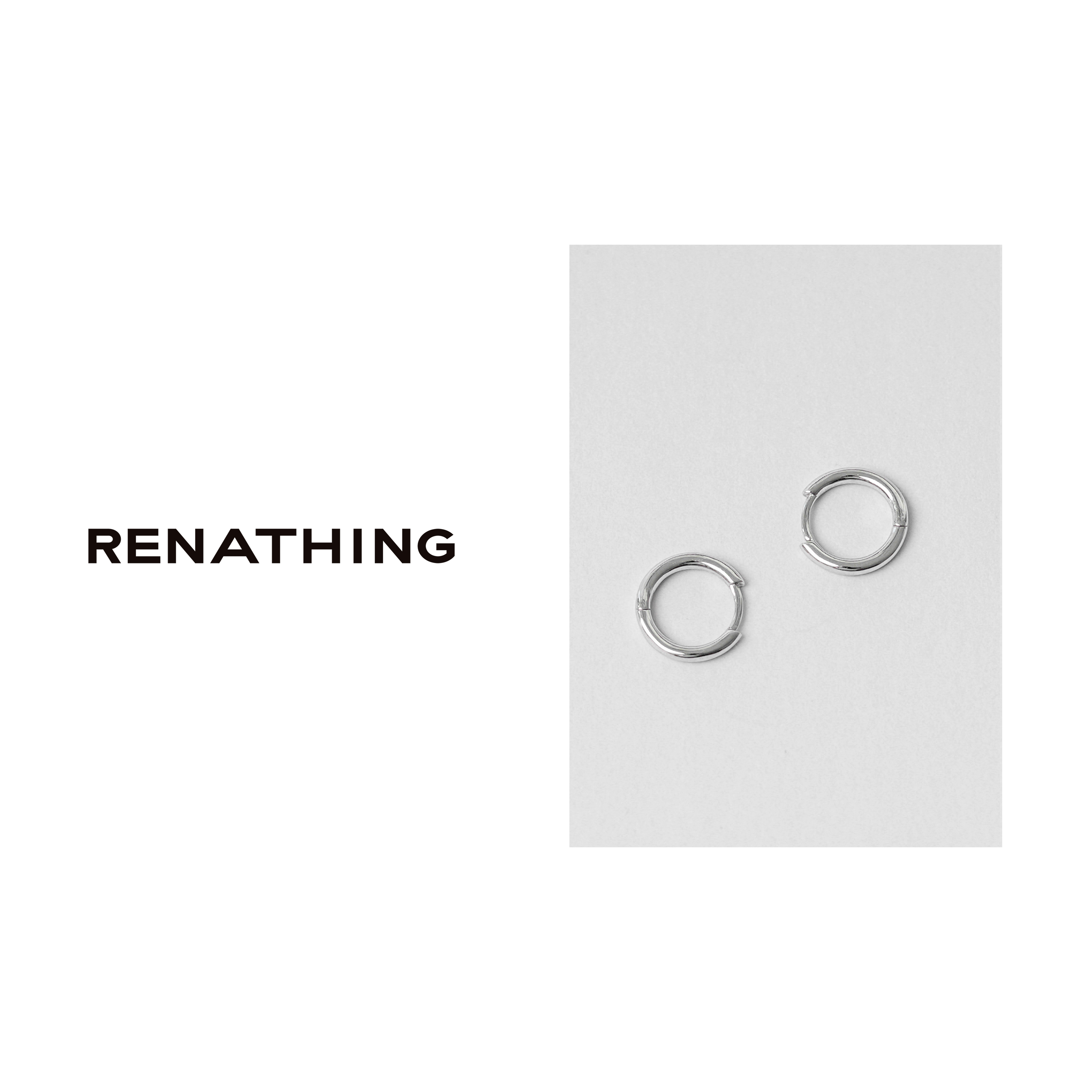 合金耳饰 【RENATHING】简约素圈耳环
